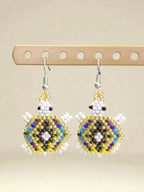 Beaded Turtle Earrings